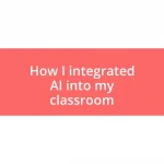 How I integrated AI into my classroom