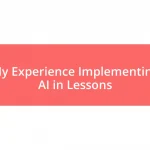 My Experience Implementing AI in Lessons