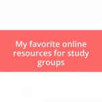 My favorite online resources for study groups